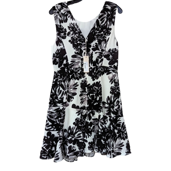 Rebecca TaylorSleeveless Splashed Flowers Flippy Dress Sz 10 - Picture 4 of 16